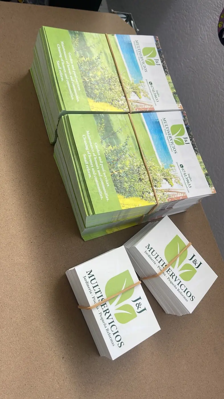Tarjetas de visita impresas